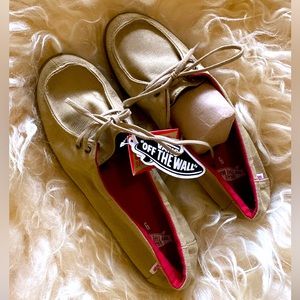 SALE Vans size 9 women’s slip on shoes.  Tan vans light weight canvas shoes